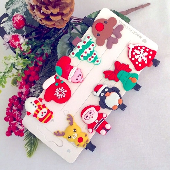 ๐50% OFF/3+...10pcs set Children's Christmas Hairclips - Picture 1 of 12
